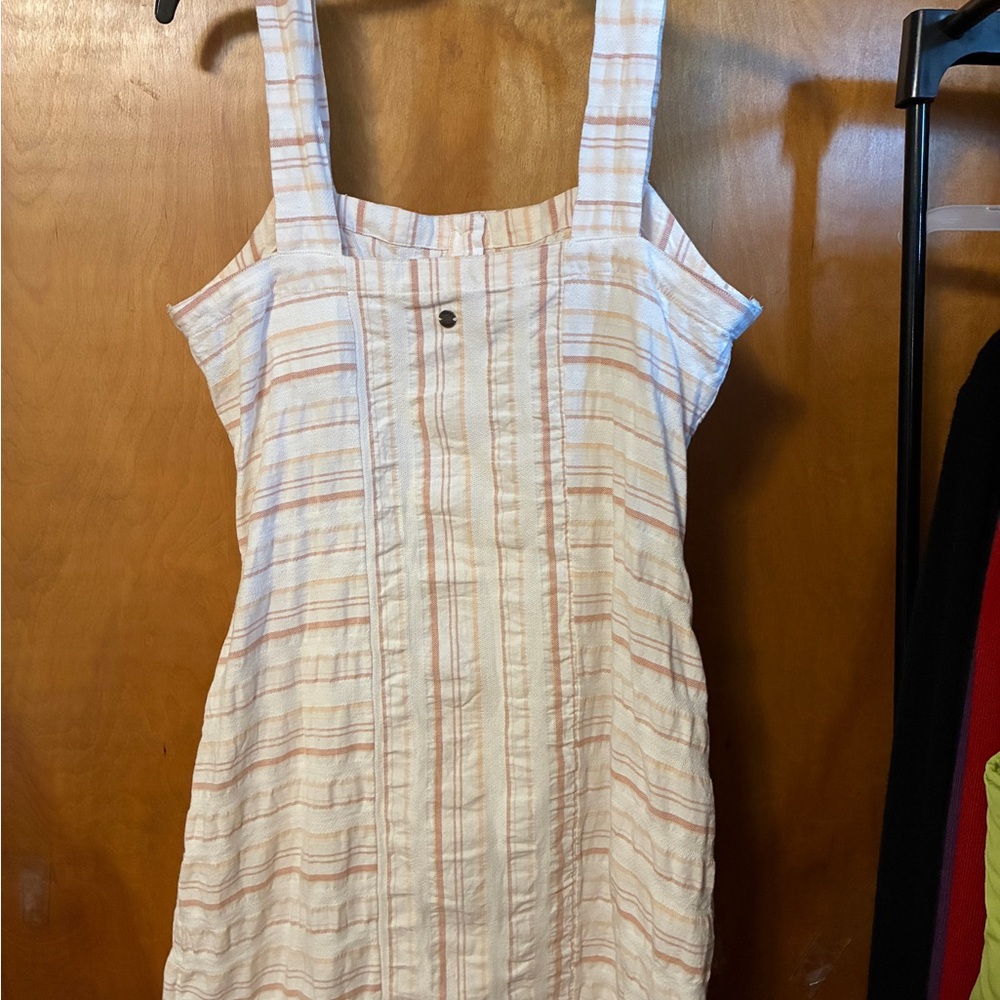 Roxy Peach and White Striped Fabric - Picture 4 of 9